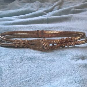 Vintage Judith Lieber elastic stretch gold belt